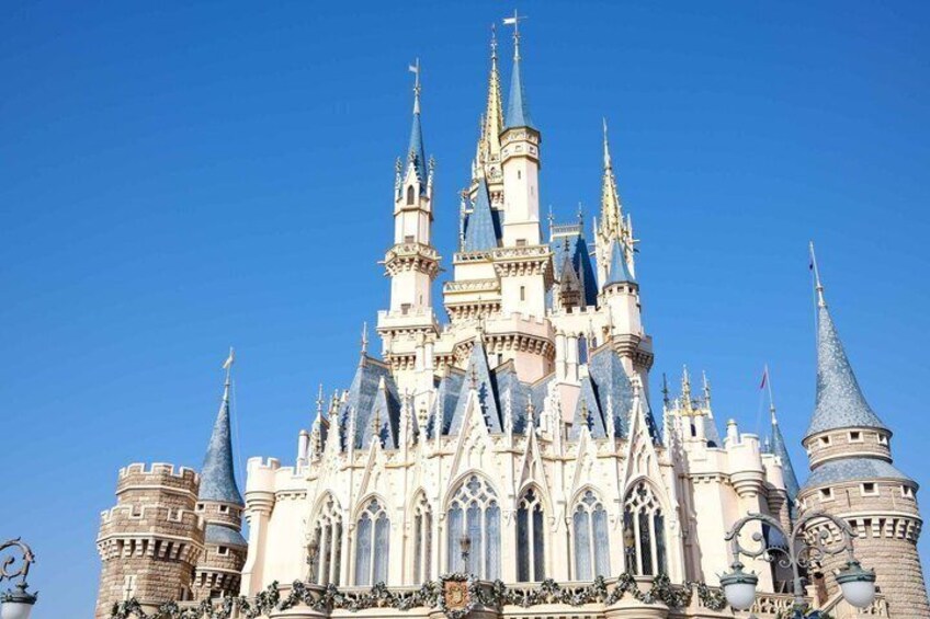 A castle-like structure with multiple spires and towers. 1