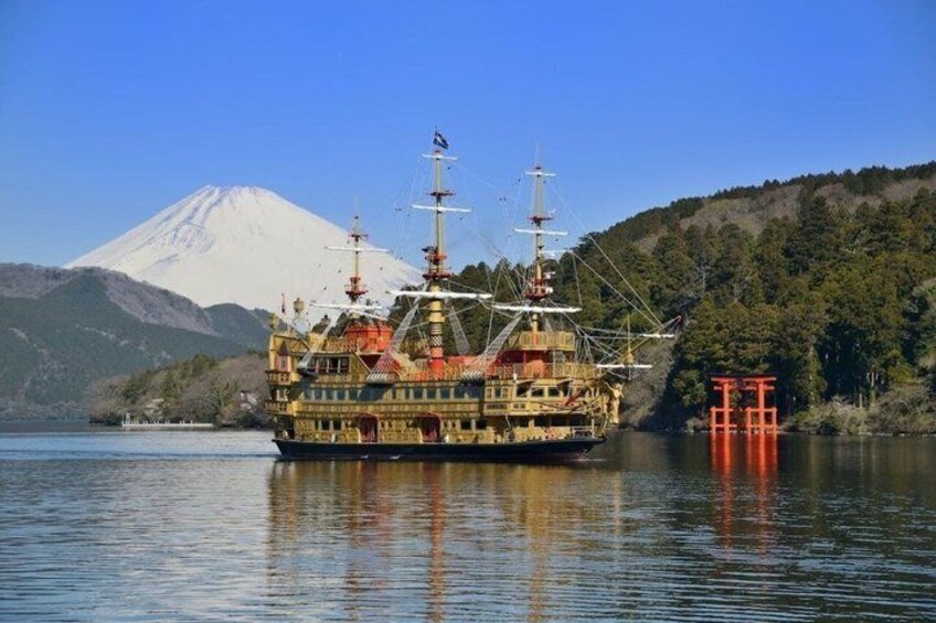 A large, ornate ship with a mountainous backdrop. 3