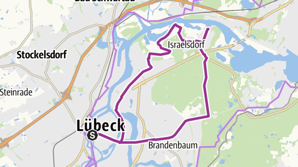 A map with marked locations including Lübeck, Israeldorf, and Brandenbaum. 4