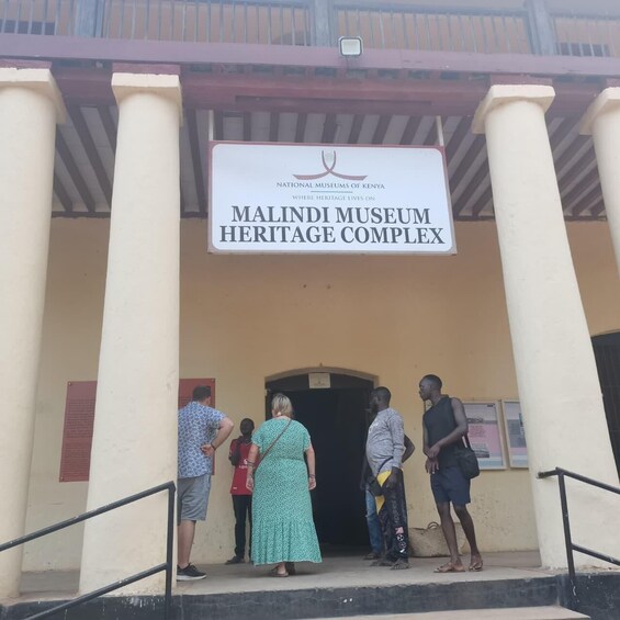 The entrance to the Malindi Museum Heritage Complex with a sign above the doorway. 3