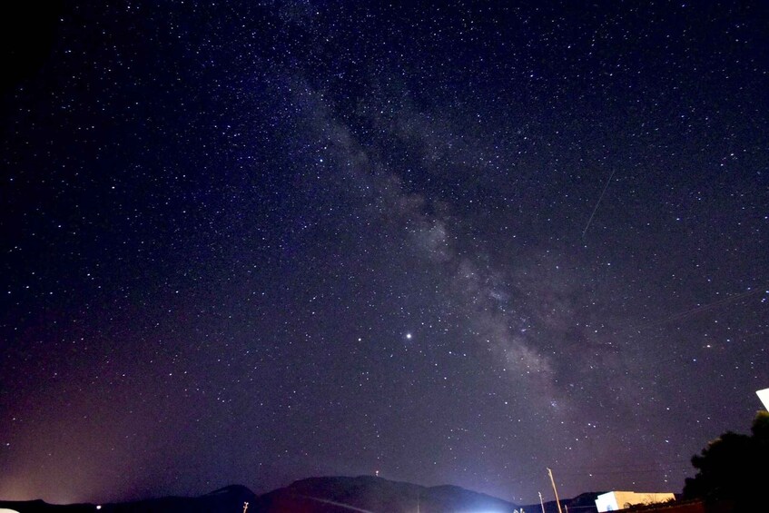 A starry night sky with the Milky Way visible. 2