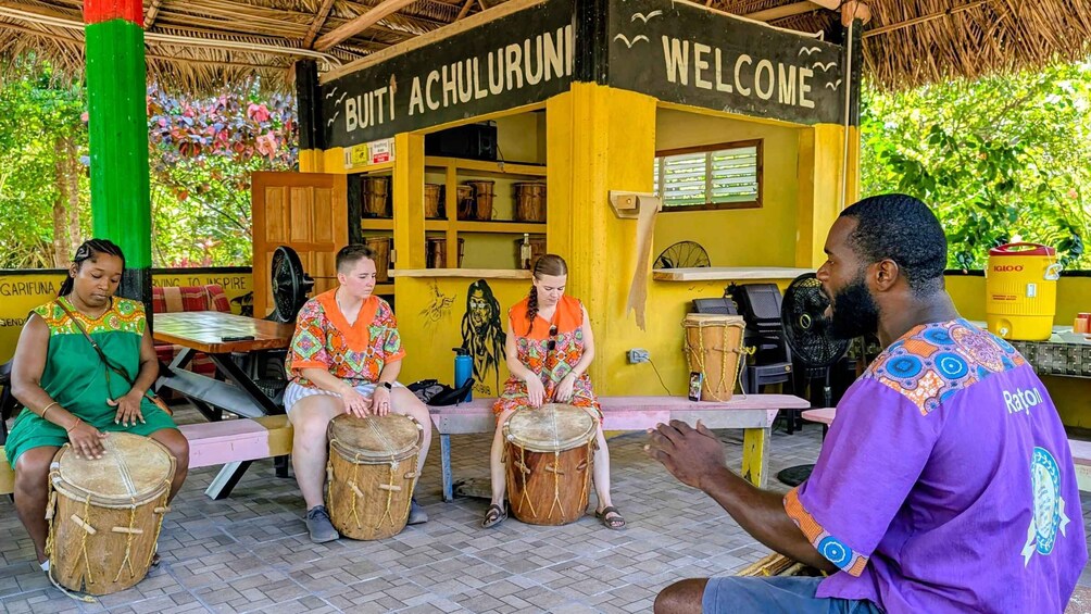 Garifuna Drumming Experience on Kalipuna Island- Hopkins 2