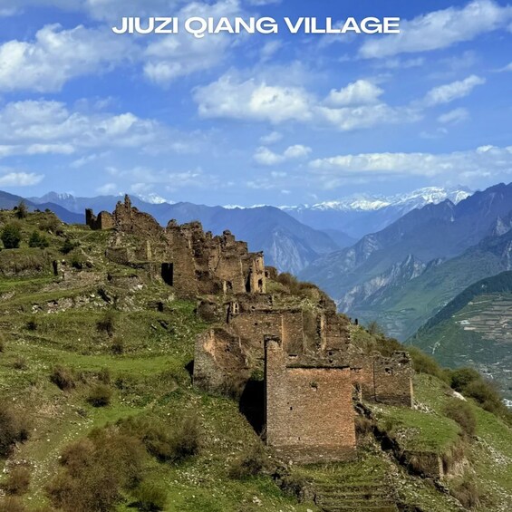 A mountainous landscape with ruins of Jiuzi Qiang Village. 2