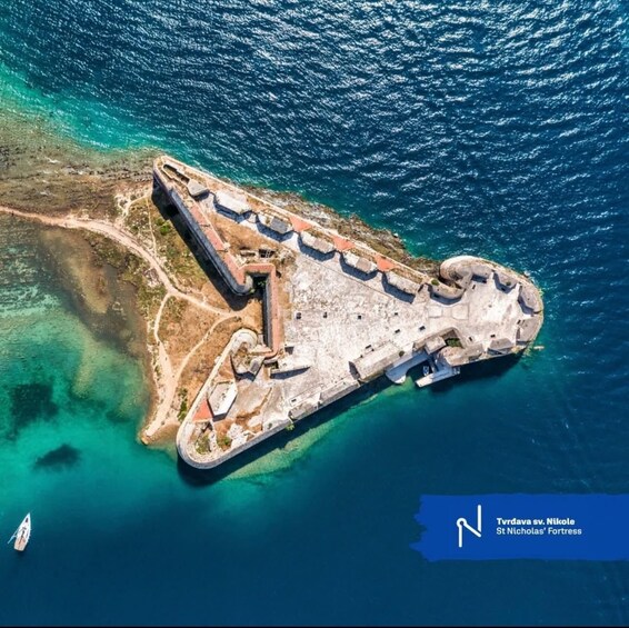 An aerial view of St Nicholas' Fortress on the island of Tvrda. 2