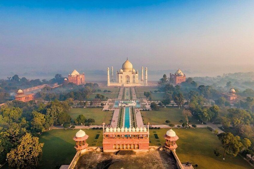 Aerial View of Taj Mahal 4