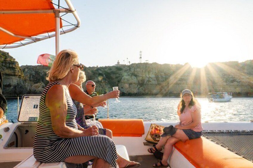 Lagos: Sunset Catamaran Tour Music and Bar Aboard 2