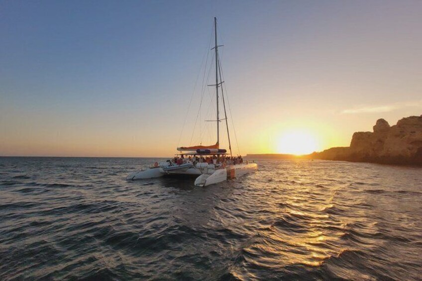 Lagos: Sunset Catamaran Tour Music and Bar Aboard 3