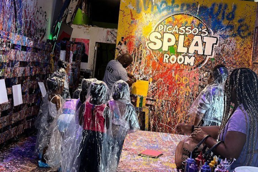 Splatter Painting Experience at Picassos Splat Room 3