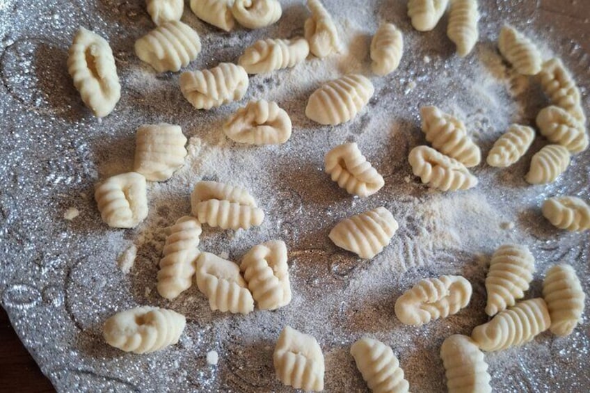 Pasta dough on a floured surface. 5