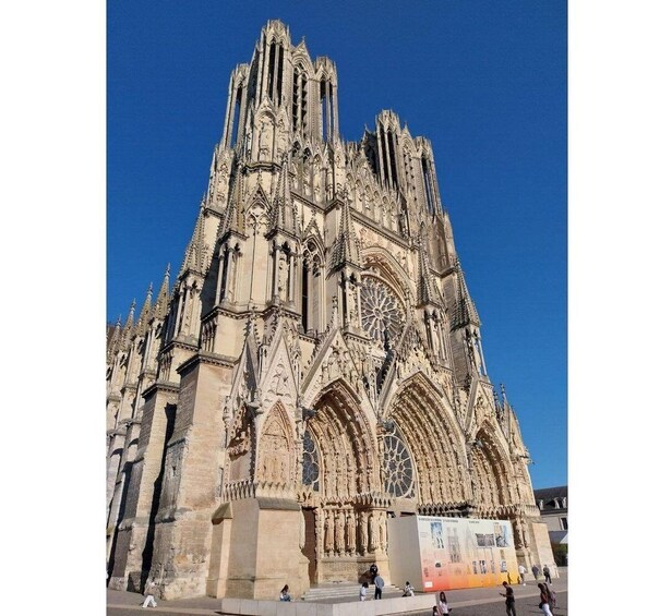 A Gothic cathedral with intricate stonework and pointed arches. 5