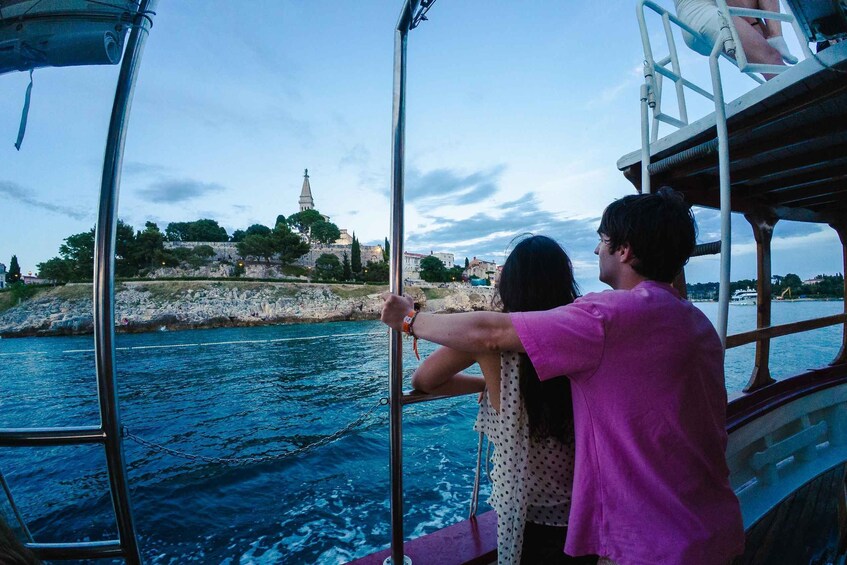 Picture 11 for Activity Rovinj: Sunset Lim Fjord Tour with BBQ, Swimming & Dolphins 4