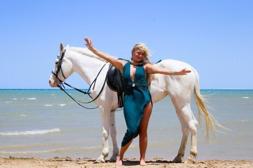 Hurghada: Morning or Sunset Horse Riding & Swimming 4