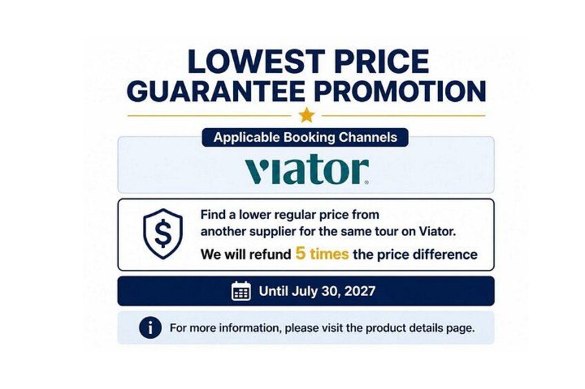 A promotional offer for a lowest price guarantee on booking channels. 5
