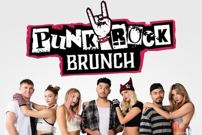 A group of people with a logo that reads 'Punk Rock Brunch.' 1