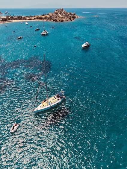 Picture 3 for Activity Mykonos: South Coast Yacht Cruise with Snacks & Drinks 4