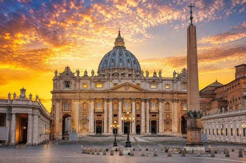 St. Peter's Basilica with its dome and obelisk. 2