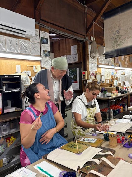 Picture 6 for Activity Kyoto: Kyo-Yuzen Dyeing Workshop & Nijo Castle + Palace Tour 2