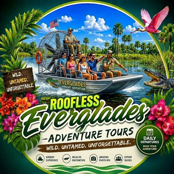 Une excursion en hydroglisseur avec des passagers, des rencontres avec la faune locale et un paysage tropical. 1