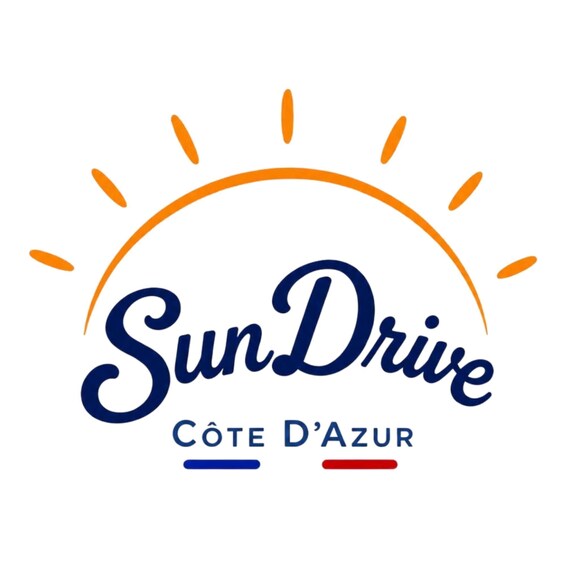 A logo with 'SunDrive Côte d'Azur' and a stylized sun. 2