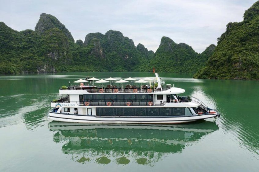 Sea Lion Luxury 5-Star Halong Day Cruise,Buffet Lunch,Shuttle Bus 1