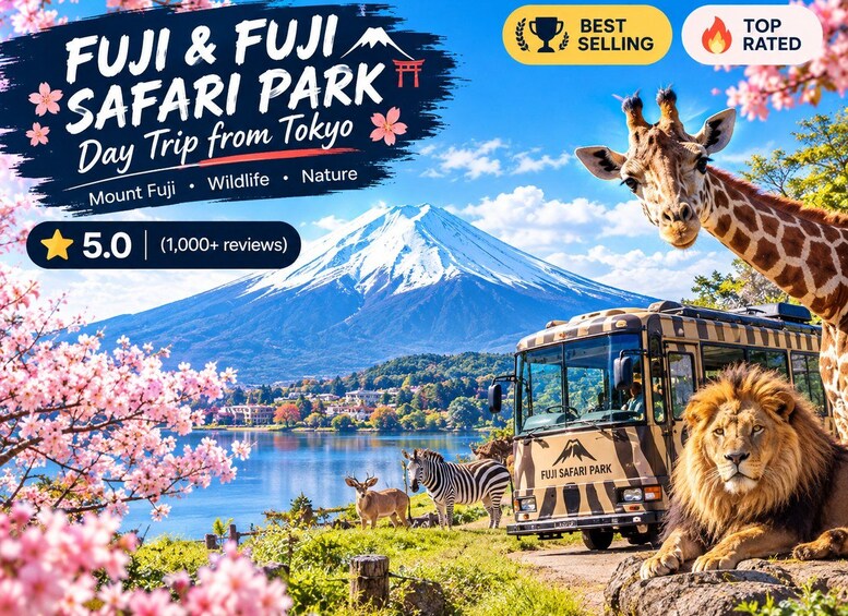 Tokyo: Private Day Trip to Mount Fuji and Fuji Safari Park 1