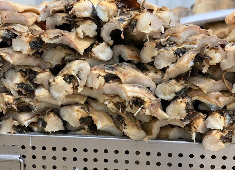 A pile of dried fish. 3