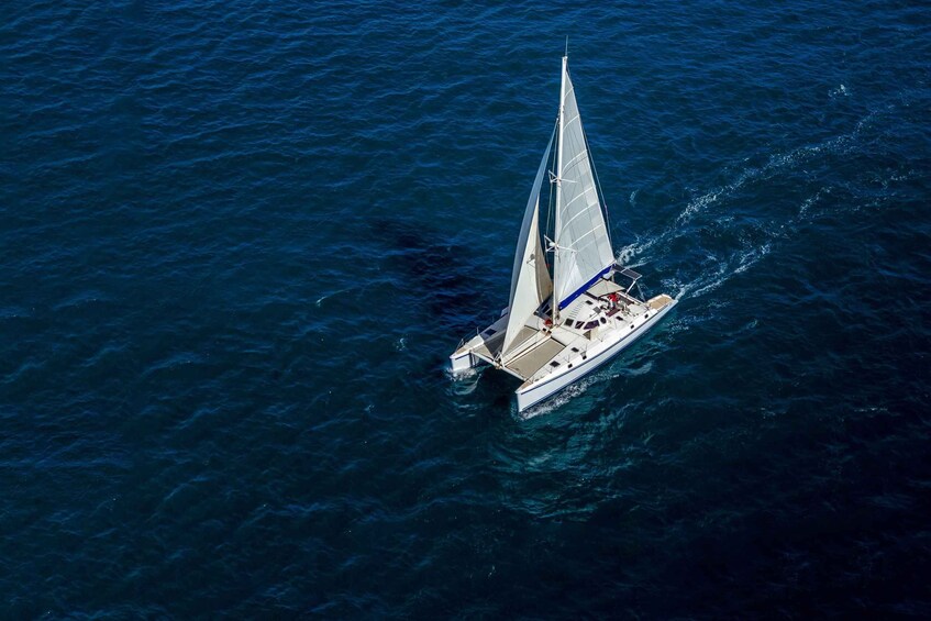 A sailboat on a body of water. 5
