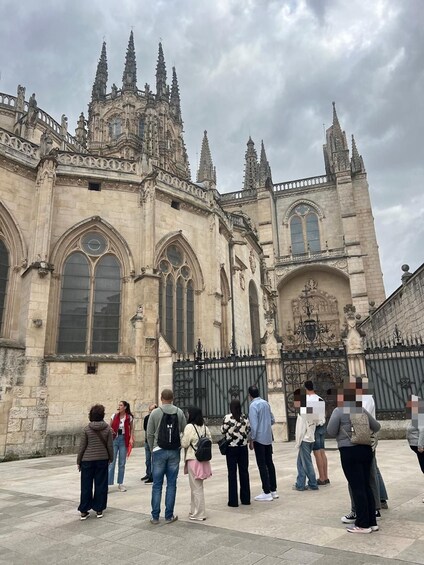 A historic cathedral with Gothic architecture, including pointed arches and spires. 3