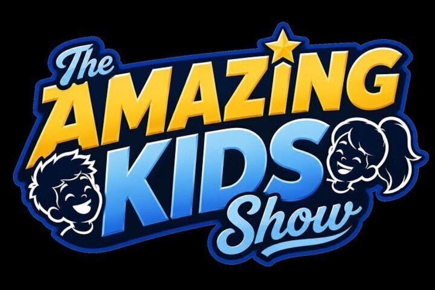 A logo with the text 'The Amazing Kids Show' and two cartoon characters. 1