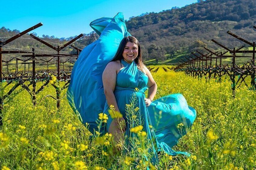 Flying Dress Photoshoot Experience in Napa or Sonoma 1