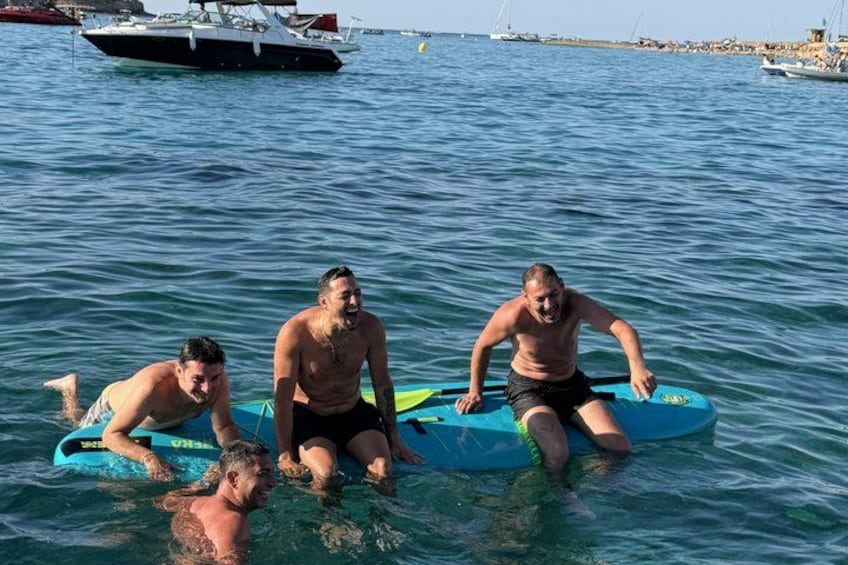 Ibiza Boat Tour with Snorkeling Drinks and Paddle Surfing 2