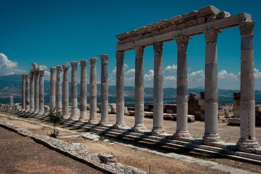 Ancient Greek columns in a historical site. 4