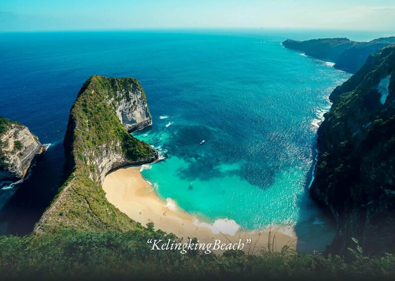 A coastal landscape with a prominent cliff and a beach. 3