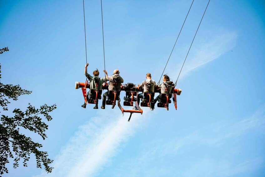 Betws-y-Coed: Giant 5 person swing (Skyride) 1