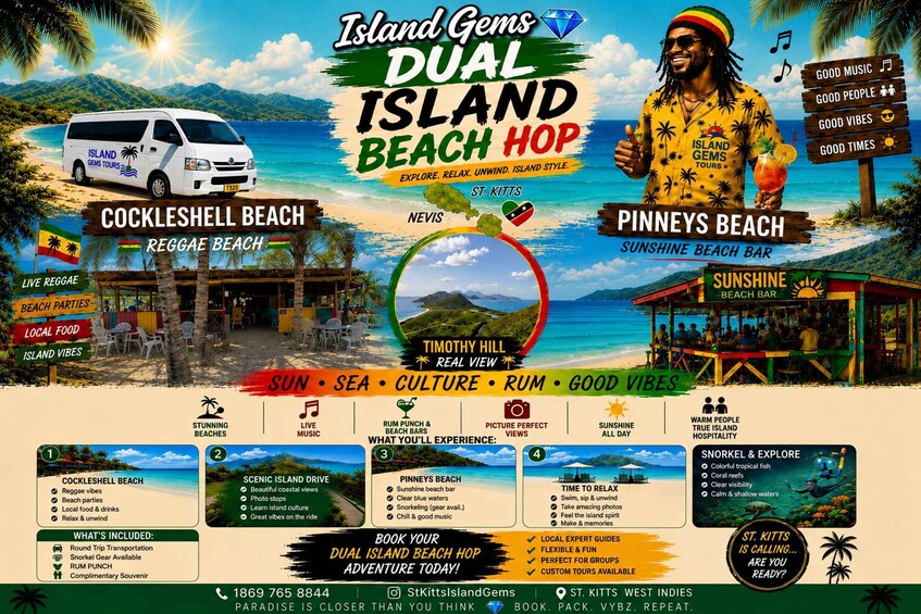 St Kitts and Nevis: Dual Island Beach Hop excursion 1