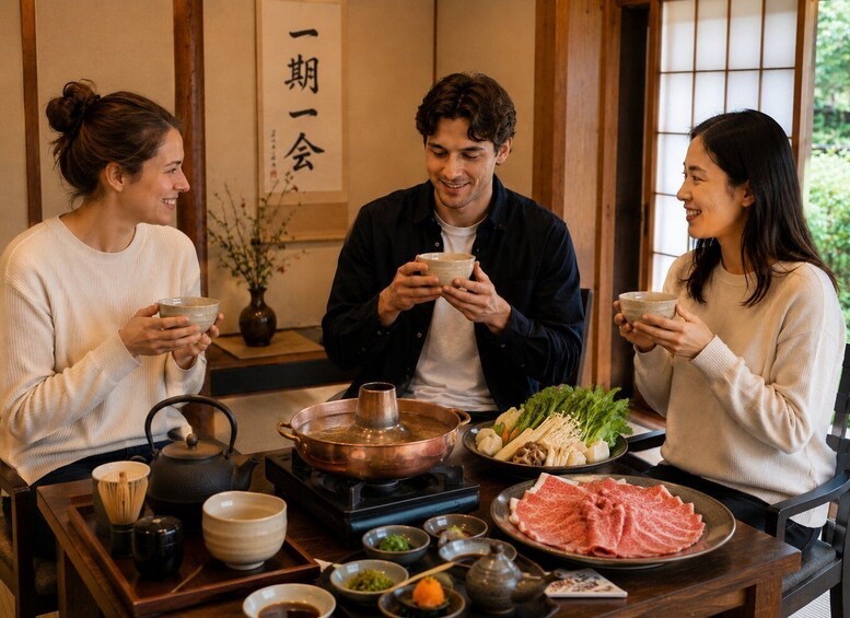 Takayama: Evening Walking Tour with Matcha & Hida Beef Meal 2
