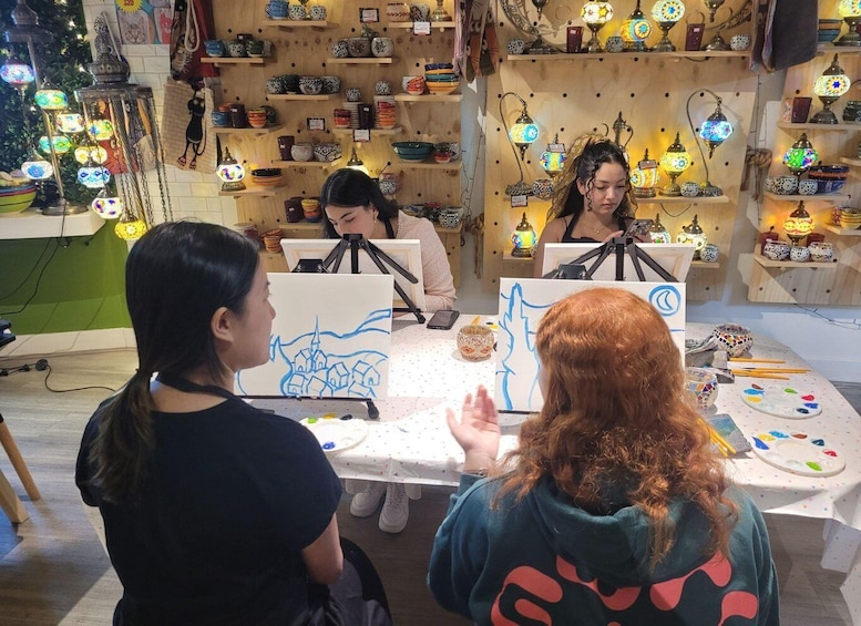 Sydney: Paint and Sip Classes - Acrylic, Canvas & Wine 1