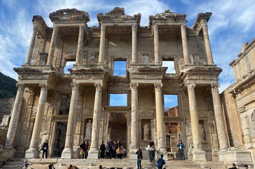 Ancient ruins with columns and steps. 1