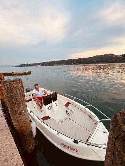 Picture 1 for Activity Lake Garda: Sunset Boat Tour with Skipper 3