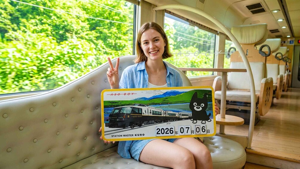 Picture 3 for Activity Fukuoka: Aso Boy Train Kumamoto Aso Volcano &Shrine Day Tour 4