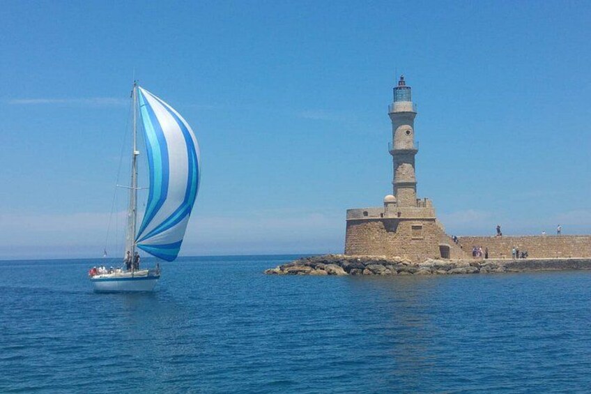 Sailing Adventure in Chania Bay Half Day Boat Tour 1