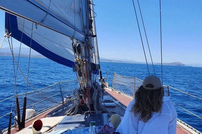 Sailing Adventure in Chania Bay Half Day Boat Tour 3