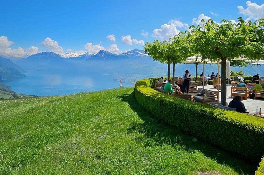 Helicopter flight with a stop at Villa Honegg for lunch 2