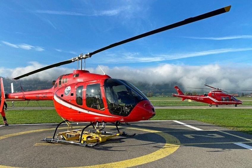 Helicopter flight with a stop at Villa Honegg for lunch 3