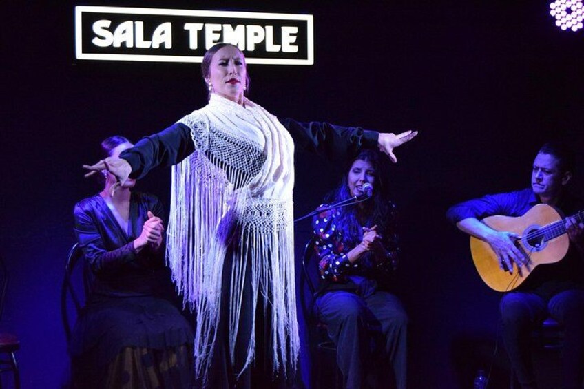 Entrance to the Flamenco Temple Room in Madrid with Tapas Option 2