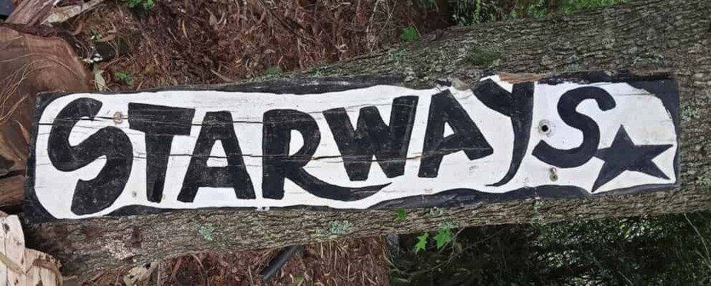 A wooden sign with 'STARWAYS' and a star symbol. 3