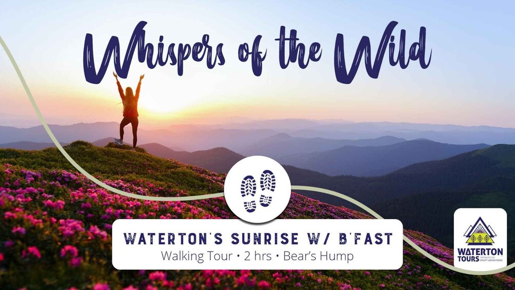 A walking tour in Waterton's Sunrise with a view of Bear's Hump. 1