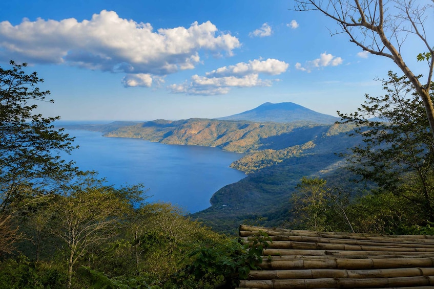A mountainous landscape with a lake and a clear sky. 3