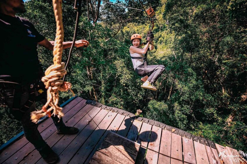 Picture 3 for Activity Samui Zipline FLY & Fun Tree Bridge Jungle Cafe & Waterfall 2