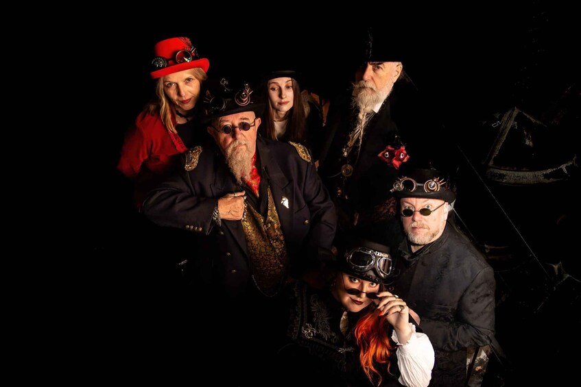 A group of people in historical costumes. 4